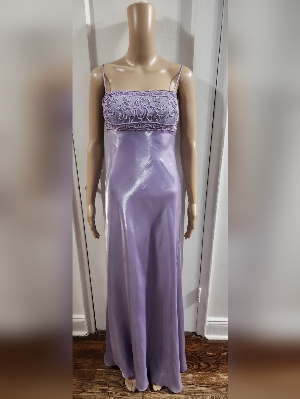 MORGAN & CO LILIC FORMAL/PROM/HOMECOMING OPEN BACK GOWN SIZE 9/10 Vintage 1990s